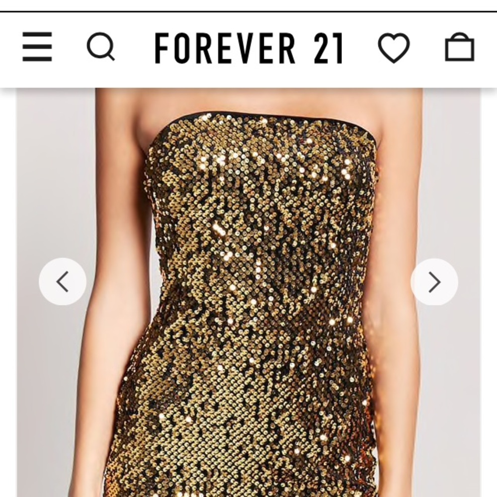 Metallic sequin mini tube dress - Picture 2 of 2